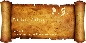 Matias Zella névjegykártya